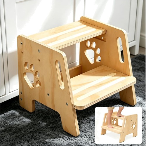 Kinder tritthocker holz - holz, 2