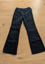 H&M Flared Treggings, Baumwollcord, Gr. 140, schwarz