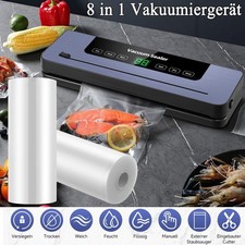 8 IN 1 Vakuumiergerät Vakuumierer Folienschweißgerät 120W+ Beutel Vakuummaschine