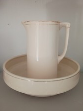 Villeroy & Boch Dresden Keramik Antik  Waschgarnitur Schüssel & Wasserkanne Weiß