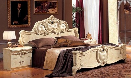 Bett mit nachttischen barock - mit,
