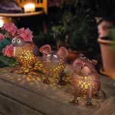 3er-Set LED Solar Figur