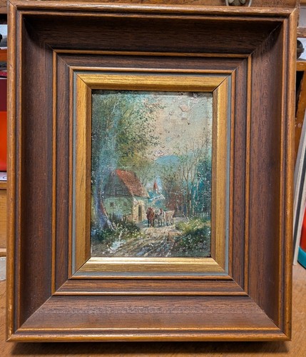 Kleines ölbild 1900 pferde - um,