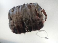 Nerz Echtpelz Fellmuff Muff Handwärmer, mit Innentasche & Kette