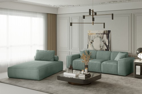Sofa set teilig sezlong und - sofa,