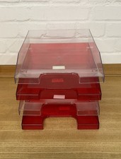 Dokumentenablage • A4 • Briefablage • stapelbar • 4 Stück • transparent