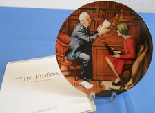Sammelteller USA Norman Rockwell 1986 "The Professor" mit Aufhängung