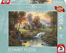 1000 Teile Schmidt Spiele Puzzle Thomas Kinkade Holzhaus am Bach 58445 NEU
