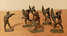 Historische Zinnfiguren Konvolut Indianer 4 cm flach