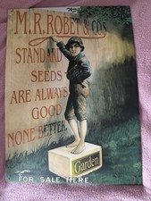 Werbeschild Blechschild M.R.Robet & Cos wie neu Verkaufsschild