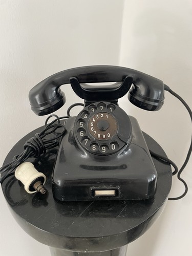 Telefon w48 schwarz bakelit - schwarz,