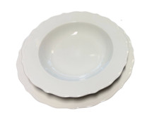 Seltmann Weiden Sonate 12 Tlg. Speiseservice Kombi weiß Speise & Suppenteller