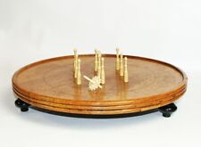 #10324 - Antikes Tischkegelspiel - Massivholz - Rund