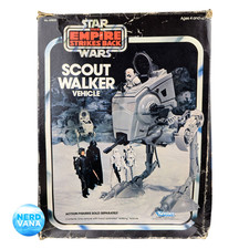 Star Wars AT-ST Scout Walker in Hoth Diorama Box ESB 1980 Kenner Vintage