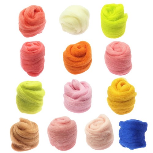 Buntes wollvlies set - buntes, zum