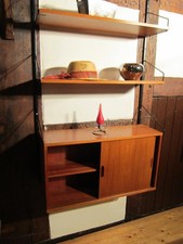 String Regal mit 2 Regalböden + Hängeschrank Teak 70er Jahre Mid Century