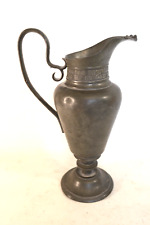 Taufkanne aus Zinn, um 1900 Kirche Taufbecken Weihwasser Karaffe Taufe Taufstein