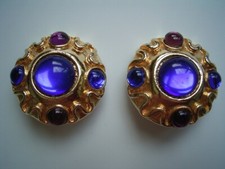 Wunderschöne große Escada Ohrclips Clips Ohrringe Margaretha Ley VINTAGE !!!