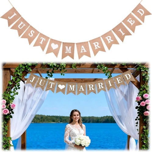 Just married girlande - married,