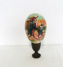 Schönes altes Osterei Pappmachee Pappe Made in  Germany Echt Erzgebirge 10,5 cm