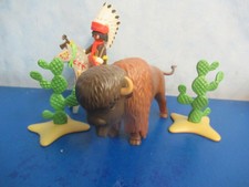 Indianer Pferd + Bison Büffel von Set 3731 Western Playmobil 8775