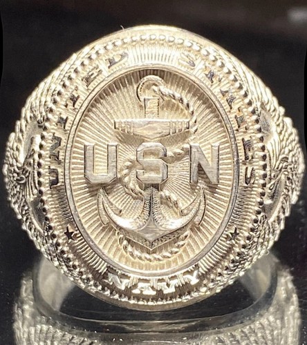 Navy ring handmade 925 - navy,