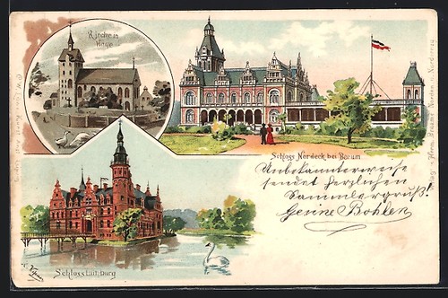 Lithographie hage kirche - lithographie, hage,