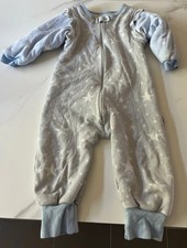 Grau/bunter "Sterne" dickerer Schlafsack - Größe: 104/110 - Marke: TupTam