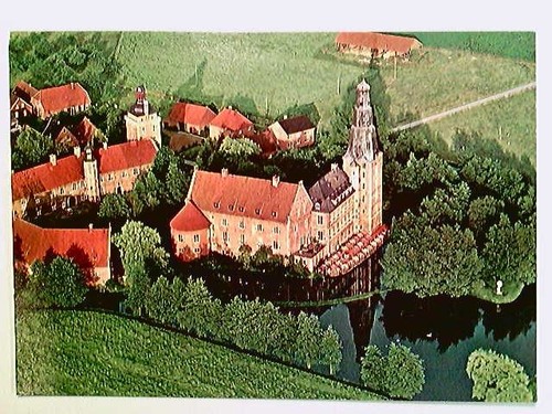 Raesfeld schloß luftbild - raesfeld,, schloß,