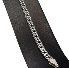 tolles Unisex Armband Flachpanzer Damen Herren Armkette rhodiniert 925er Silber