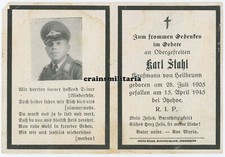 Orig. Sterbebild Luftwaffe +