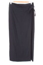 KANDIS & KANDISMANN Rock Gr. 2 DE 38 Damen Wickelrock Wrap Skirt Jupe Blau Wolle
