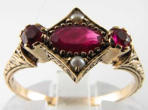 Dainty 9ct gelbgold rubin - dainty,