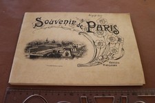 alte Mappe - Souvenir de Paris - 16 Bildtafeln Ansichten Paris 1907