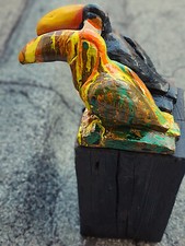 Tukane Skulptur in Gusskeramik