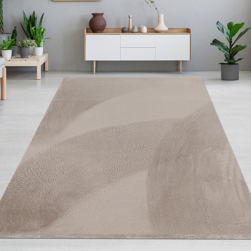 Teppich beige hasenfell - teppich, hasenfell-optik