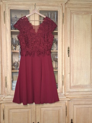 Abendkleid weinrot gr 46 - abendkleid,, gr.