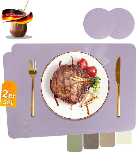 Abwischbare leder tischsets - abwischbare, leder-tischsets