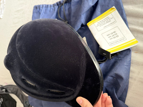 Hkm reithelm schwarz samtbezug - hkm,