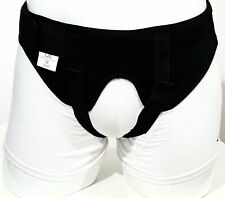 Schwarz Hernie Stützgürtel reduzierbar Leiste Doppel Traversenbandage abnehmbare Pads