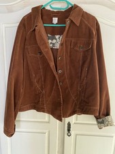 Cordjacke warmes Hellbraun XXL