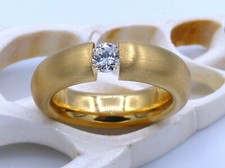 Hochwertiger Brillant Spannring 0,55ct. in 750 Gelbgold; RG: 60
