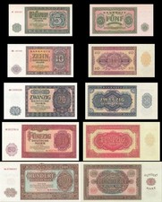 Orig. DDR Banknoten Satz 5