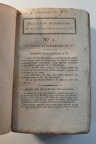 Decadaire bulletin der - bulletin,