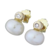 Ohrstecker Perlen Diamanten