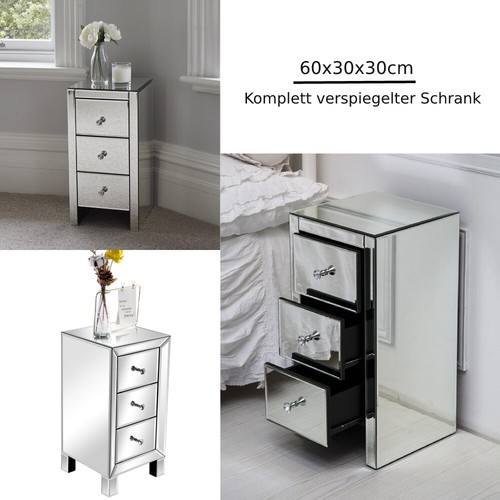Verspiegelter nachttisch mit - verspiegelter,
