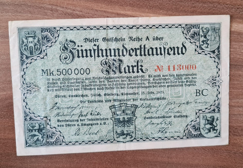 Fünfhunderttausend mark 1923 - fünfhunderttausend,