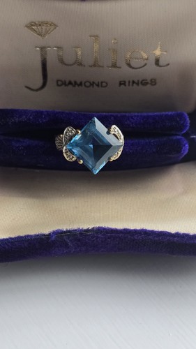 Topas und diamant ring - und,