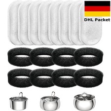 Katzenbrunnen für Edelstahl Katzenbrunnen Ersatzfilter Kohlefilter &Schaumfilter