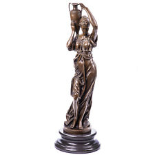Bronzeskulptur Frau mit Amphore Bronzefigur H.70cm Statue nach A. Carrier